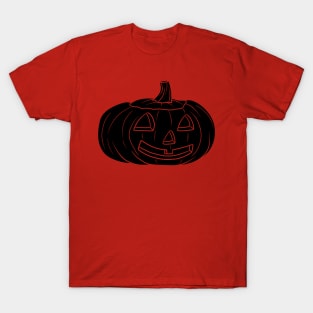 Happy Jack O' Lantern Black Silhouette T-Shirt